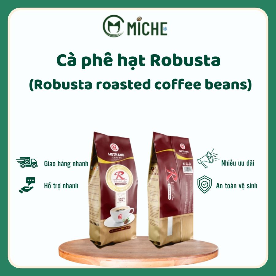 Cà phê hạt Robusta (Robusta roasted coffee beans)
