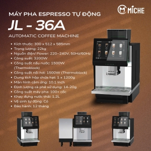 MÁY PHA CÀ PHÊ ESPRESSO TỰ ĐỘNG XAY HẠT - JL36A