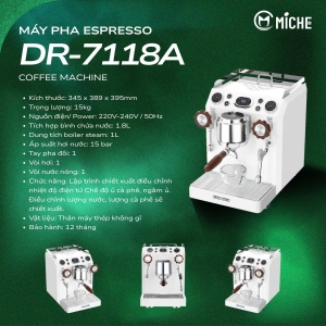 Máy Pha Cà Phê Espresso DR-7118A 